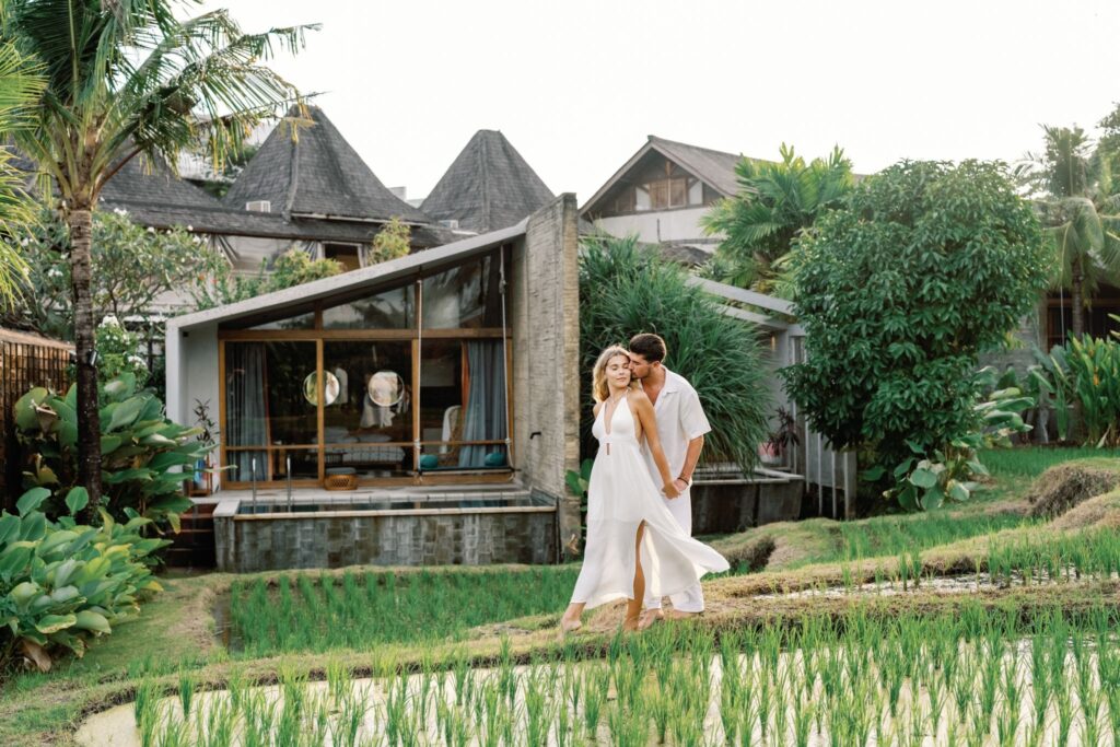 Couples enjoying slow luxury stay at Shore Amora Canggu Nomad Pool Villa